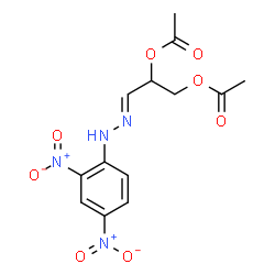 ChemSpider 2D Image | (3E)-3-[(2,4-Dinitrophenyl)hydrazono]-1,2-propanediyl diacetate | C13H14N4O8