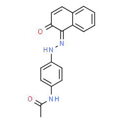 ChemSpider 2D Image | N-{4-[(2Z)-2-(2-Oxo-1(2H)-naphthalenylidene)hydrazino]phenyl}acetamide | C18H15N3O2