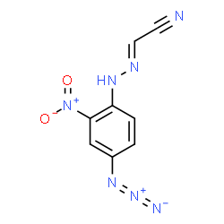 ChemSpider 2D Image | Acetonitrile, ((4-azido-2-nitrophenyl)hydrazono)- | C8H5N7O2