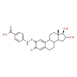 ChemSpider 2D Image | 4-{(2Z)-2-[(2Z,8xi,9xi,14xi,16alpha,17beta)-16,17-Dihydroxy-3-oxoestra-1(10),4-dien-2-ylidene]hydrazino}benzoic acid | C25H28N2O5