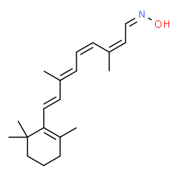 ChemSpider 2D Image | (1Z,2Z,4Z,6E,8E)-N-Hydroxy-3,7-dimethyl-9-(2,6,6-trimethyl-1-cyclohexen-1-yl)-2,4,6,8-nonatetraen-1-imine | C20H29NO