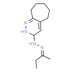 ChemSpider 2D Image | 3-[(2Z)-2-(2-Butanylidene)hydrazino]-3,5,6,7,8,9-hexahydro-2H-cyclohepta[c]pyridazine | C13H22N4