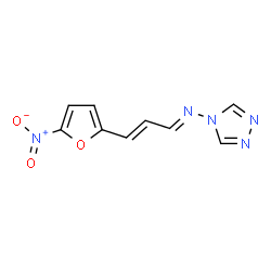 ChemSpider 2D Image | (1E,2E)-3-(5-Nitro-2-furyl)-N-(4H-1,2,4-triazol-4-yl)-2-propen-1-imine | C9H7N5O3