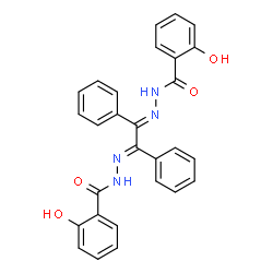 ChemSpider 2D Image | N',N''-[(1E,2E)-1,2-Diphenyl-1,2-ethanediylidene]bis(2-hydroxybenzohydrazide) | C28H22N4O4