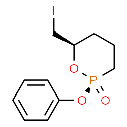 ChemSpider 2D Image | (2R,6R)-6-(Iodomethyl)-2-phenoxy-1,2-oxaphosphinane 2-oxide | C11H14IO3P