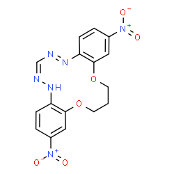 ChemSpider 2D Image | (6Z,8E)-2,12-Dinitro-16,17-dihydro-5H,15H-dibenzo[b,i][1,11,4,5,7,8]dioxatetraazacyclotetradecine | C16H14N6O6
