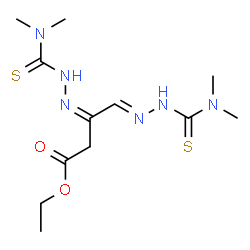 ChemSpider 2D Image | Ethyl (3Z,4E)-3,4-bis[(dimethylcarbamothioyl)hydrazono]butanoate | C12H22N6O2S2