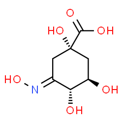 ChemSpider 2D Image | (1S,3R,4R,5E)-1,3,4-Trihydroxy-5-(hydroxyimino)cyclohexanecarboxylic acid | C7H11NO6