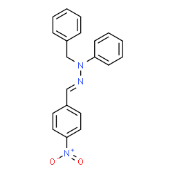 ChemSpider 2D Image | Benzaldehyde, 4-nitro-, benzyl(phenyl)hydrazone | C20H17N3O2