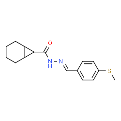 ChemSpider 2D Image | N'-{(E)-[4-(Methylsulfanyl)phenyl]methylene}bicyclo[4.1.0]heptane-7-carbohydrazide | C16H20N2OS