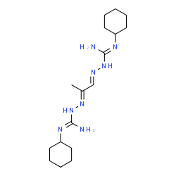ChemSpider 2D Image | (2E,2'E)-2,2'-[(1E,2E)-1,2-Propanediylidene]bis(N'-cyclohexylhydrazinecarboximidamide) | C17H32N8