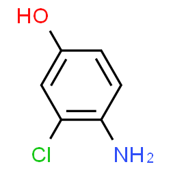 ChemSpider 2D Image | 4-Amino-3-chlorophenol | C6H6ClNO