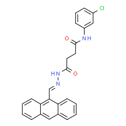 ChemSpider 2D Image | 4-[(2E)-2-(9-Anthrylmethylene)hydrazino]-N-(3-chlorophenyl)-4-oxobutanamide | C25H20ClN3O2
