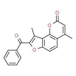 ChemSpider 2D Image | 8-Benzoyl-4,9-dimethyl-2H-furo[2,3-h]chromen-2-one | C20H14O4