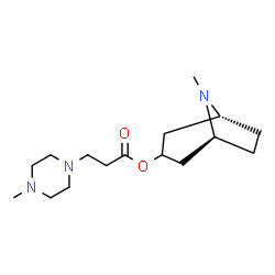 ChemSpider 2D Image | (1R,5S)-8-Methyl-8-azabicyclo[3.2.1]oct-3-yl 3-(4-methyl-1-piperazinyl)propanoate | C16H29N3O2