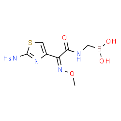 ChemSpider 2D Image | [(2-AMINO-ALPHA-METHOXYIMINO-4-THIAZOLYLACETYL)AMINO]METHYLBORONIC ACID | C7H11BN4O4S
