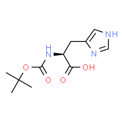 ChemSpider 2D Image | N-.alpha.-t-Boc-L-histidine | C11H17N3O4