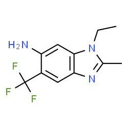 ChemSpider 2D Image | 1-Ethyl-2-methyl-5-(trifluoromethyl)-1H-benzimidazol-6-amine | C11H12F3N3