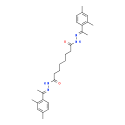 ChemSpider 2D Image | N'~1~,N'~8~-Bis[(1E)-1-(2,4-dimethylphenyl)ethylidene]octanedihydrazide | C28H38N4O2