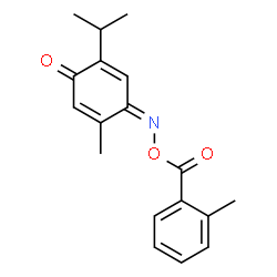 ChemSpider 2D Image | (4Z)-2-Isopropyl-5-methyl-4-{[(2-methylbenzoyl)oxy]imino}-2,5-cyclohexadien-1-one | C18H19NO3