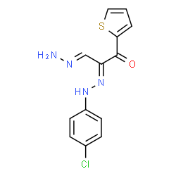 ChemSpider 2D Image | (2E,3E)-2-[(4-Chlorophenyl)hydrazono]-3-hydrazono-1-(2-thienyl)-1-propanone | C13H11ClN4OS