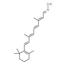 ChemSpider 2D Image | (1E,2E,4E,6E,8E)-N-Hydroxy-3,7-dimethyl-9-(2,6,6-trimethyl-1-cyclohexen-1-yl)-2,4,6,8-nonatetraen-1-imine | C20H29NO
