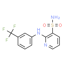 ChemSpider 2D Image | 2-(3-(Trifluoromethyl)anilino)pyridine-3-Sulfonamide | C12H10F3N3O2S