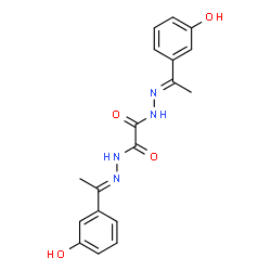 ChemSpider 2D Image | N'~1~,N'~2~-Bis[(1E)-1-(3-hydroxyphenyl)ethylidene]ethanedihydrazide | C18H18N4O4