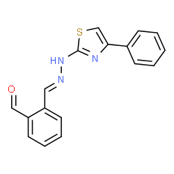 ChemSpider 2D Image | phthalaldehyde (4-phenyl-1,3-thiazol-2-yl)hydrazone | C17H13N3OS