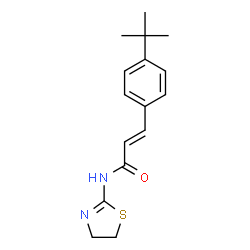 ChemSpider 2D Image | 3-(4-tert-butylphenyl)-N-(4,5-dihydrothiazol-2-yl)-2-propenamide | C16H20N2OS