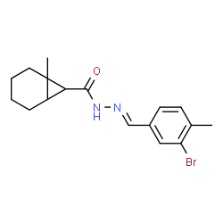 ChemSpider 2D Image | N'-[(E)-(3-Bromo-4-methylphenyl)methylene]-1-methylbicyclo[4.1.0]heptane-7-carbohydrazide | C17H21BrN2O