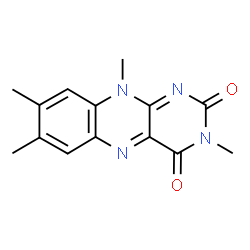 ChemSpider 2D Image | 3,7,8,10-Tetramethylbenzo[g]pteridine-2,4(3H,10H)-dione | C14H14N4O2