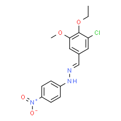 ChemSpider 2D Image | (1E)-1-(3-Chloro-4-ethoxy-5-methoxybenzylidene)-2-(4-nitrophenyl)hydrazine | C16H16ClN3O4