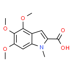 ChemSpider 2D Image | 4,5,6-trimethoxy-1-methylindole-2-carboxylic acid | C13H15NO5