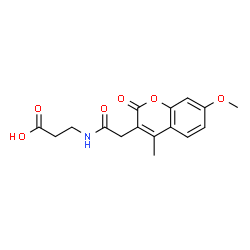 ChemSpider 2D Image | N-[(7-Methoxy-4-methyl-2-oxo-2H-chromen-3-yl)acetyl]-beta-alanine | C16H17NO6