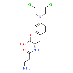 ChemSpider 2D Image | beta-Alanyl-4-[bis(2-chloroethyl)amino]-L-phenylalanine | C16H23Cl2N3O3