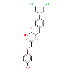 ChemSpider 2D Image | 4-[Bis(2-chloroethyl)amino]-N-[(4-hydroxyphenoxy)acetyl]-L-phenylalanine | C21H24Cl2N2O5