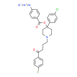 ChemSpider 2D Image | 4-(4-Chlorophenyl)-1-[4-(4-fluorophenyl)-4-oxobutyl]-4-piperidinyl 4-azidobenzoate | C28H26ClFN4O3