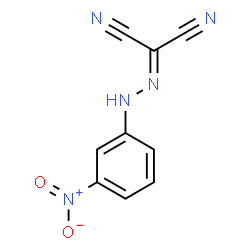 ChemSpider 2D Image | [(3-Nitrophenyl)hydrazono]malononitrile | C9H5N5O2