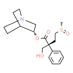 ChemSpider 2D Image | (3R)-1-Azabicyclo[2.2.2]oct-3-yl (2R)-2-(hydroxymethyl)-4-[(S)-methylsulfinyl]-2-phenylbutanoate | C19H27NO4S