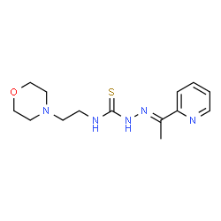 ChemSpider 2D Image | (2E)-N-[2-(4-Morpholinyl)ethyl]-2-[1-(2-pyridinyl)ethylidene]hydrazinecarbothioamide | C14H21N5OS