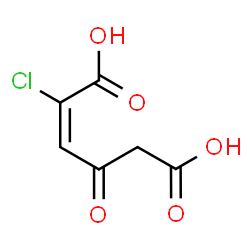 ChemSpider 2D Image | (E)-2-Chloro-4-oxo-2-hexenedioic acid | C6H5ClO5