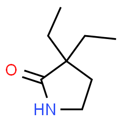 ChemSpider 2D Image | 3,3-Diethyl-2-pyrrolidinone | C8H15NO