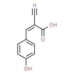 ChemSpider 2D Image | (2Z)-2-Cyano-3-(4-hydroxyphenyl)acrylic acid | C10H7NO3