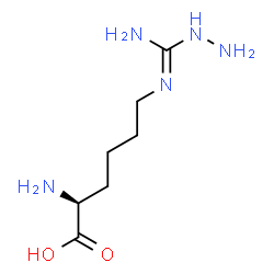 ChemSpider 2D Image | L-Lysine, N6-(hydrazinoiminomethyl)- | C7H17N5O2