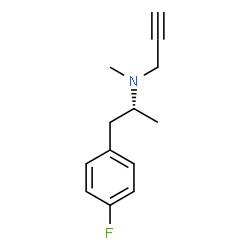 ChemSpider 2D Image | N-[(2R)-1-(4-Fluorophenyl)-2-propanyl]-N-methyl-2-propyn-1-amine | C13H16FN