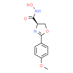 ChemSpider 2D Image | (4R)-N-Hydroxy-2-(4-methoxyphenyl)-4,5-dihydro-1,3-oxazole-4-carboxamide | C11H12N2O4