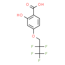 ChemSpider 2D Image | 2-Hydroxy-4-(2,2,3,3,3-pentafluoropropoxy)benzoic acid | C10H7F5O4