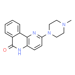 ChemSpider 2D Image | 2-(4-methylpiperazin-1-yl)benzo[c][1,5]naphthyridin-6-ol | C17H18N4O