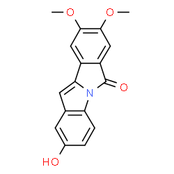 ChemSpider 2D Image | 2-Hydroxy-8,9-dimethoxy-6H-isoindolo[2,1-a]indol-6-one | C17H13NO4